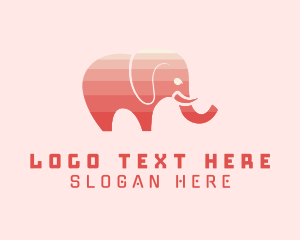 Modern Pink Elephant Logo