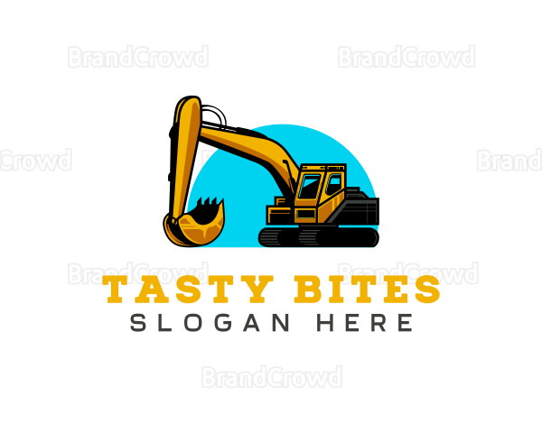 Excavator Heavy Equipment Machinery Logo