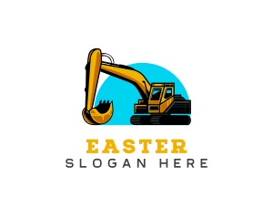 Excavation - Excavator Heavy Equipment Machinery logo design