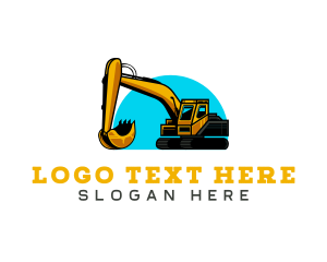 Digger - Excavator Heavy Equipment Machinery logo design