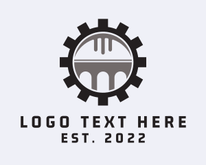 Cogwheel - Bridge Construction Gear logo design
