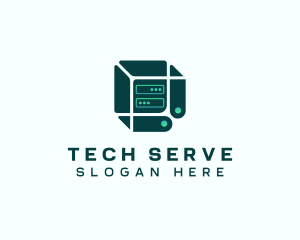 Server - Tech Cube Server logo design