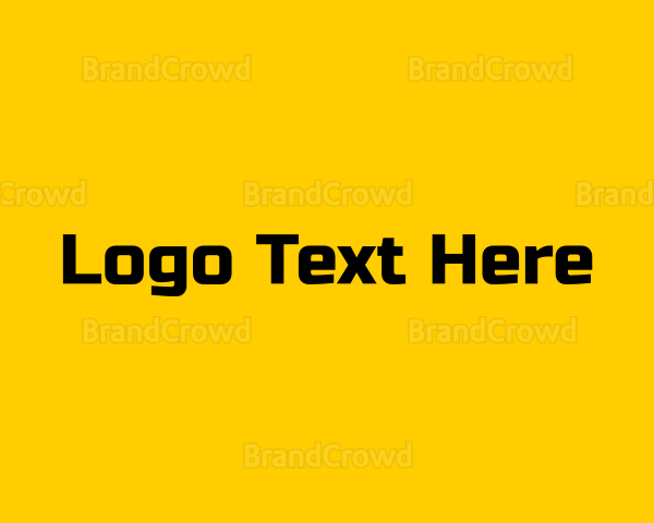 Black & Yellow Budget Text Logo