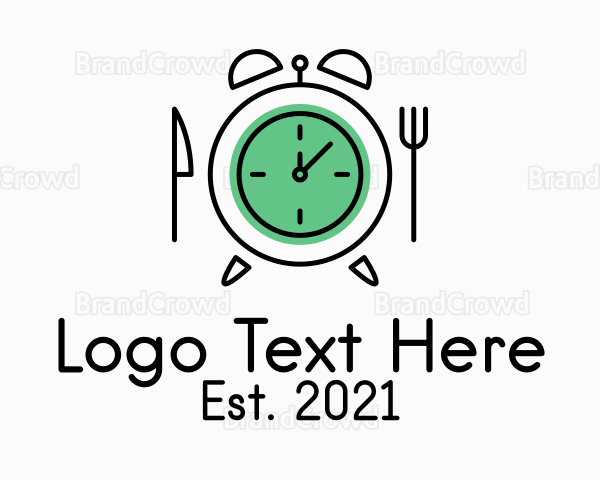 Food Utensils Alarm Clock Logo