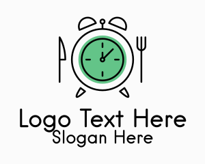Food Utensils Alarm Clock  Logo