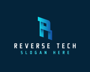 Tech Digital Gaming Letter R logo design