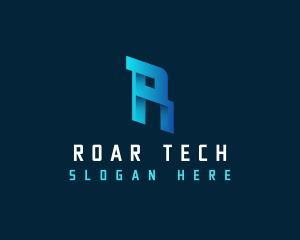 Tech Digital Gaming Letter R logo design