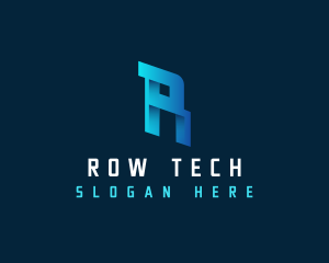 Tech Digital Gaming Letter R logo design