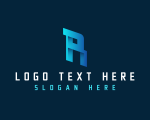 Tech Digital Gaming Letter R Logo