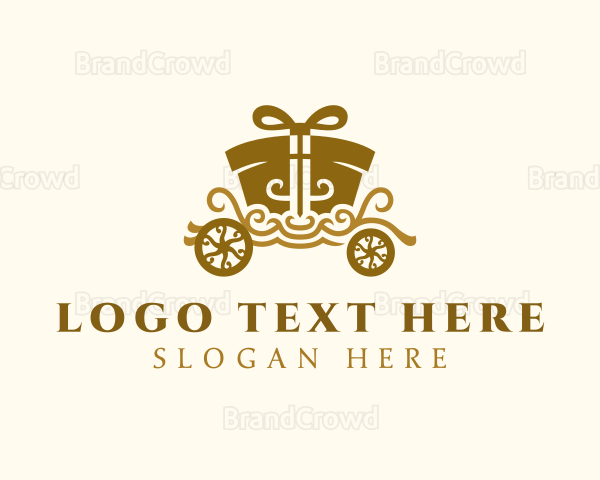 Gift Present Carriage Logo