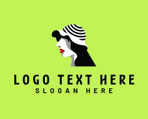 Lifestyle - Woman Fashion Hat logo design