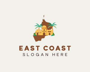 Oman Country Map logo design