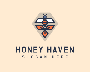 Beekeeping - Hexagon HoneyBee Petals logo design