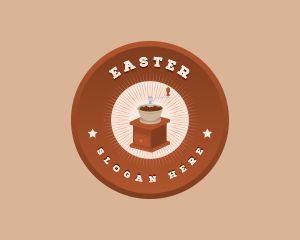 Barista - Coffee Grinder Cafe logo design