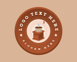 Cafe - Coffee Grinder Cafe logo design
