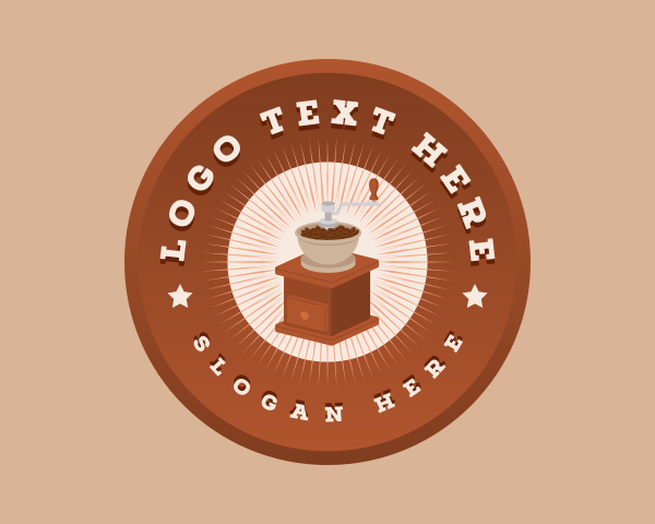 Cafe - Coffee Grinder Cafe logo design