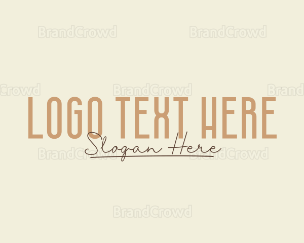 Handwritten Fashion Beauty Logo