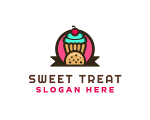 Cupcake Cookie Treats logo design