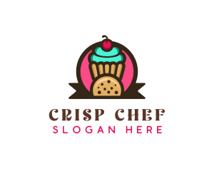 Cupcake Cookie Treats logo design