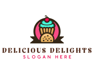 Cupcake Cookie Treats logo design