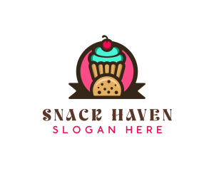 Cupcake Cookie Treats logo design