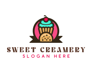 Cupcake Cookie Treats logo design