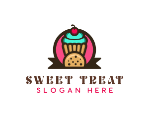 Cupcake Cookie Treats logo design