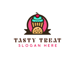 Cupcake Cookie Treats logo design