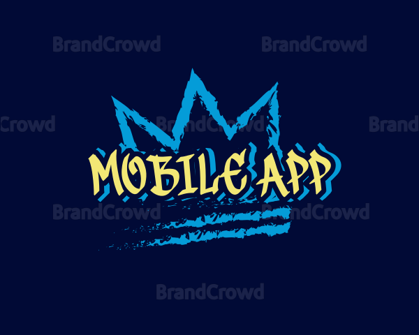 Brush Crown Wordmark Logo