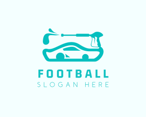 Clean - Sedan Car Pressure Cleaning logo design