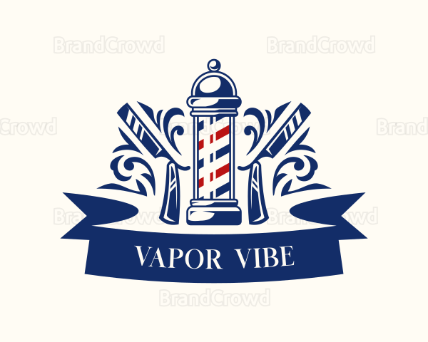 Barber Hairstylist Razor Logo