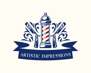 Barber Hairstylist Razor Logo