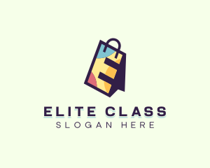 Shopping Bag Letter E logo design