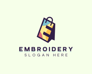 Shopping Bag Letter E logo design