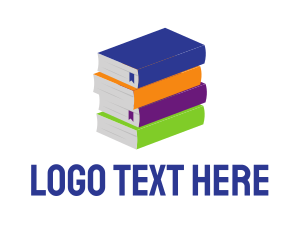 College - Colorful Library Books logo design