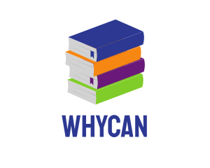 Academe - Colorful Library Books logo design