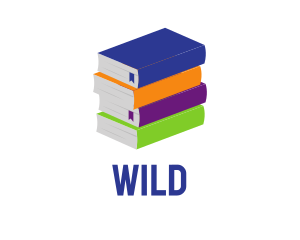 Book - Colorful Library Books logo design