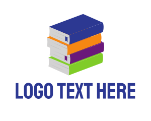 Literacy - Colorful Library Books logo design