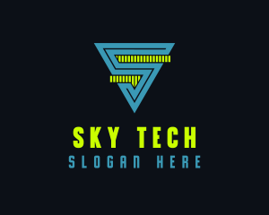 Digital Tech Letter S  logo design