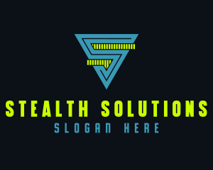 Digital Tech Letter S  logo design