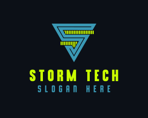 Digital Tech Letter S  logo design