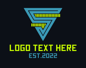 Information Technology - Gaming Technology Letter S logo design
