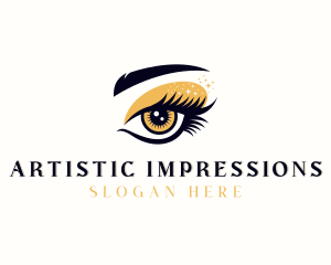 Makeup Artist Eyelashes Beautician  logo design