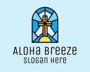 Church Cross Mosaic logo design