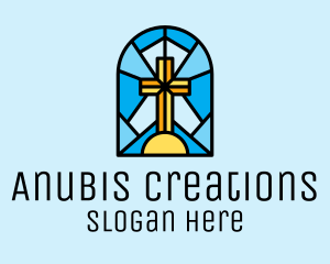 Church Cross Mosaic logo design