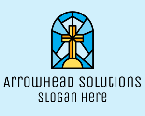 Church Cross Mosaic logo design