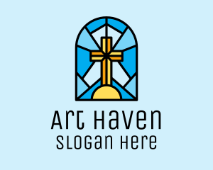 Church Cross Mosaic logo design