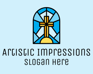 Church Cross Mosaic logo design