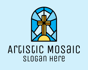 Mosaic - Church Cross Mosaic logo design