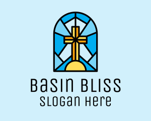 Church Cross Mosaic logo design